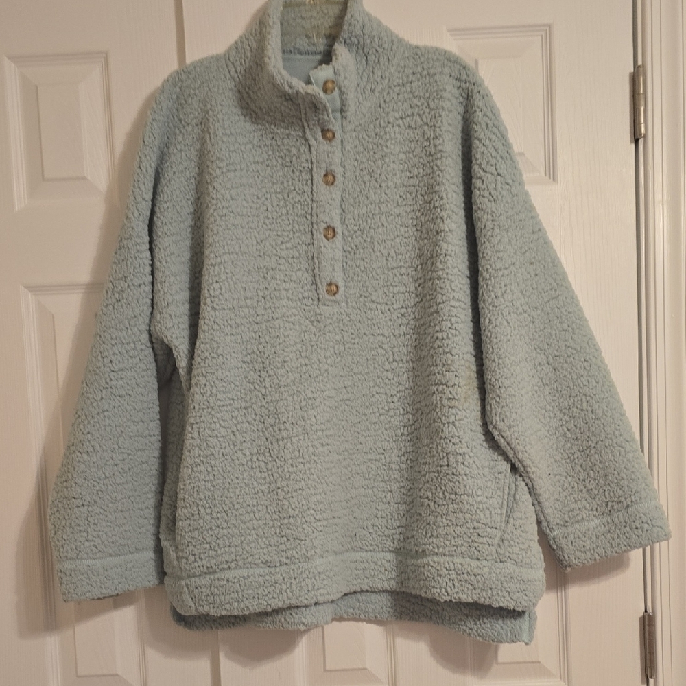 Aerie Light Blue Cowl Neck Sweater